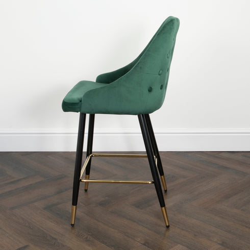 Native Home Lifestyle Chesterfield Green Kitchen Bar Stools (Set Of 2)